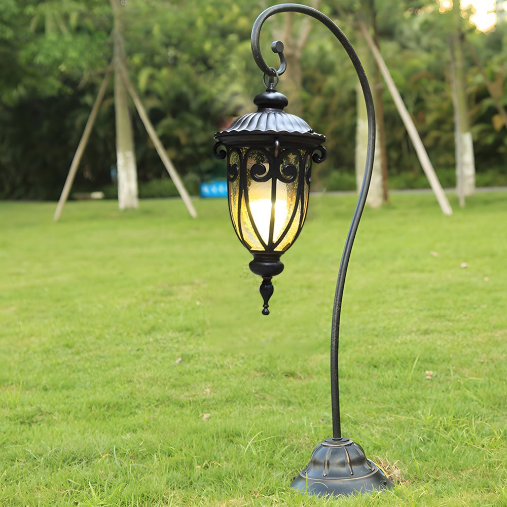 European Style Arched Floor Hanging Arm Lantern - Lamp Outdoor