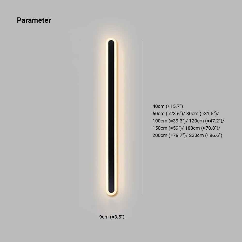 Arisha Minimalist Metal Linear Oval Outdoor Wall Lamp - Lamp Outdoor