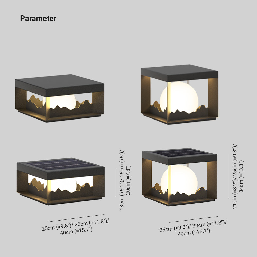 Ray Modern Mountain Metal Outdoor Lamp, Warm Light - Lamp Outdoor