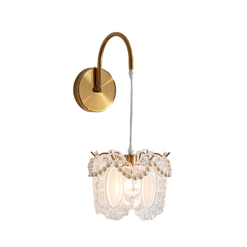 Glass Leaves Feathers Three Step Dimming Nordic Creative Wall Lights Fixture - Lamp Outdoor