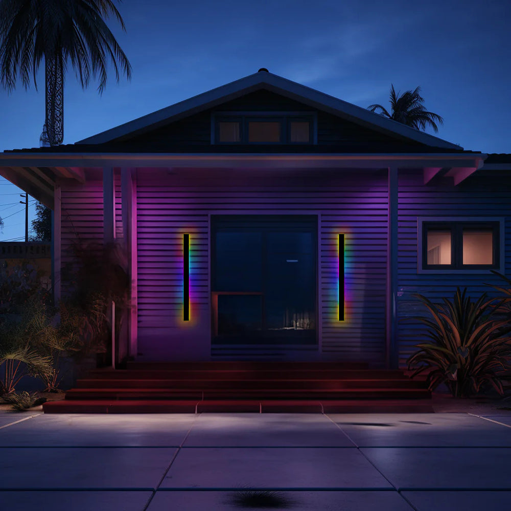 Arisha Ripple Minimalist Linear LED Outdoor Wall Lamp Metal Garden Corridor Balcony - Lamp Outdoor