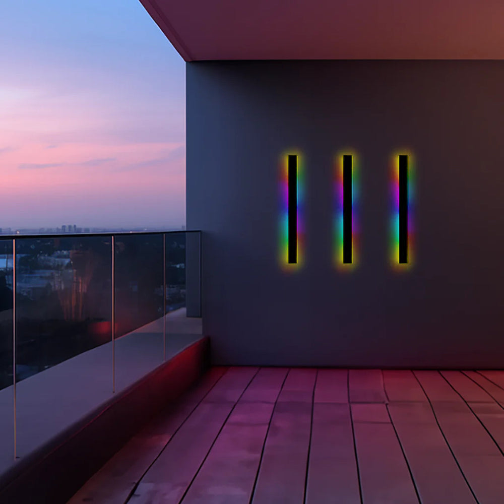 Arisha Ripple Minimalist Linear LED Outdoor Wall Lamp Metal Garden Corridor Balcony - Lamp Outdoor