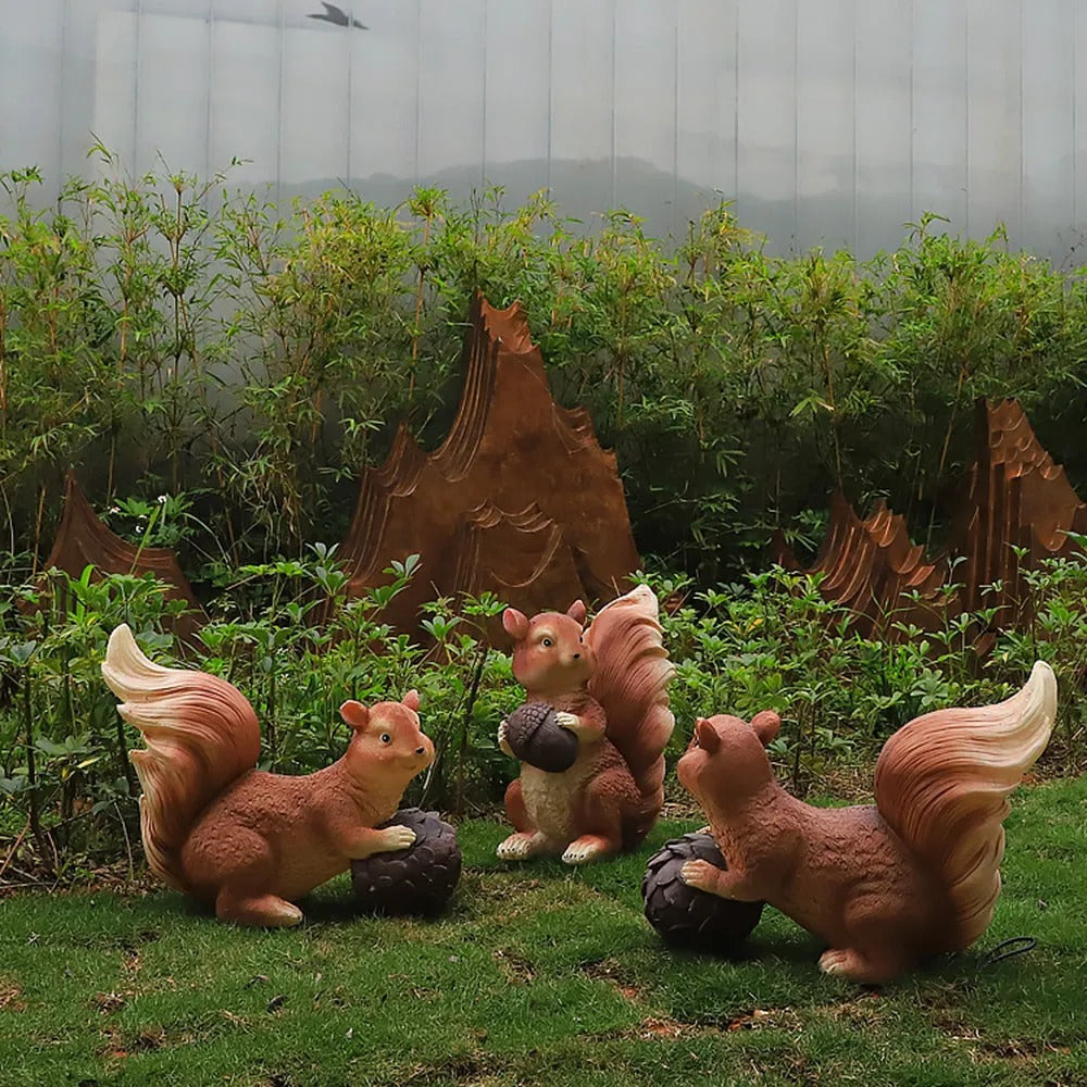 Aria Decorative Squirrel Solar Resin Outdoor Light - Lamp Outdoor