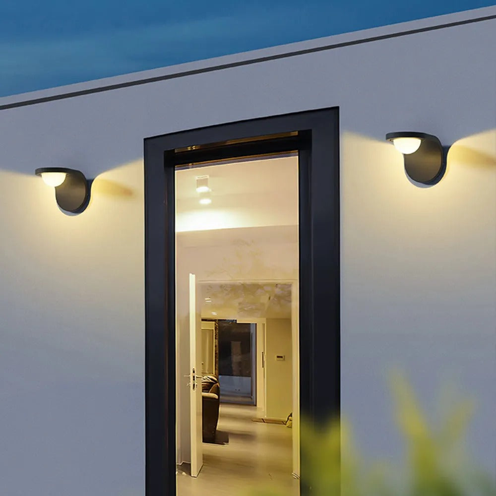 Ray Modern Arc Metal Acrylic Solar Waterproof Adjustable Outdoor Wall Lamp - Lamp Outdoor
