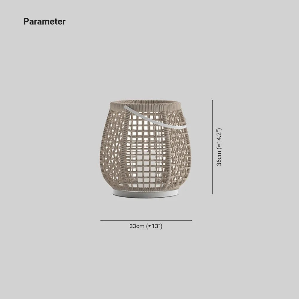Ritta Vintage Lantern Metal Floor Lamp Metal Rattan - Lamp Outdoor
