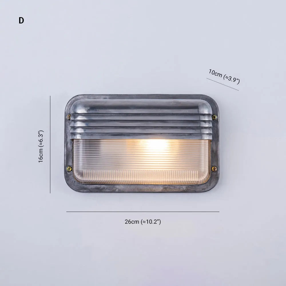Ray Wall Lamp Geometric Modern Metal Glass Outdoor - Lamp Outdoor