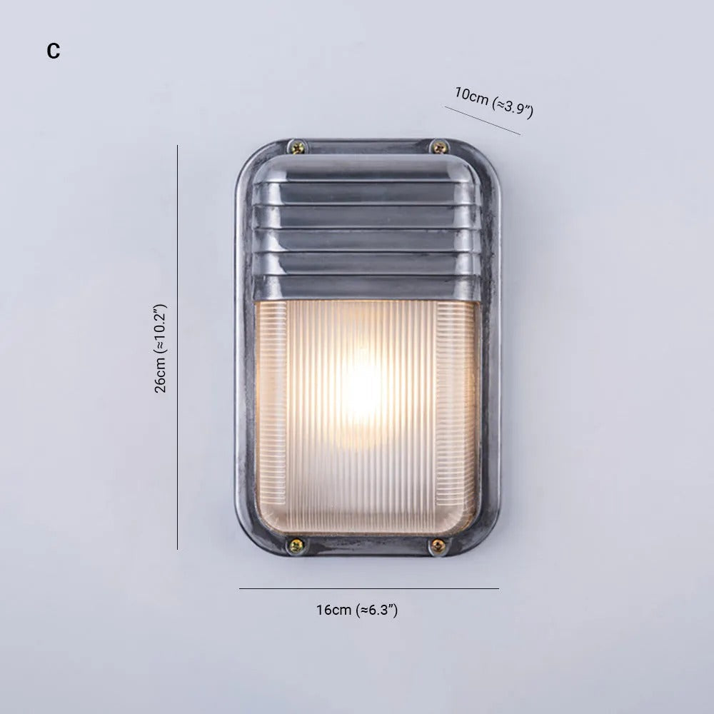 Ray Wall Lamp Geometric Modern Metal Glass Outdoor - Lamp Outdoor