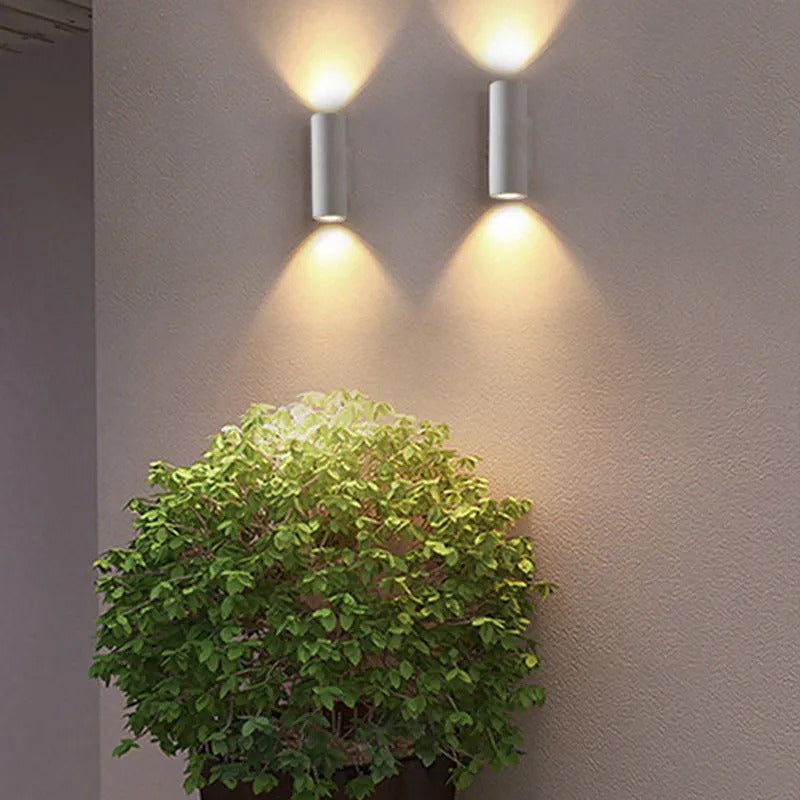 Ray Minimalist Cylindrical LED Outdoor Wall Lamp Cement Garden Corridor - Lamp Outdoor