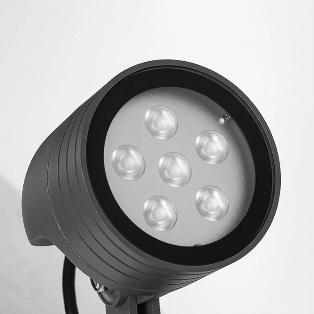 Ray Modern Round Glass/Metal Solar Outdoor Ground Lamp Spotlight - Lamp Outdoor