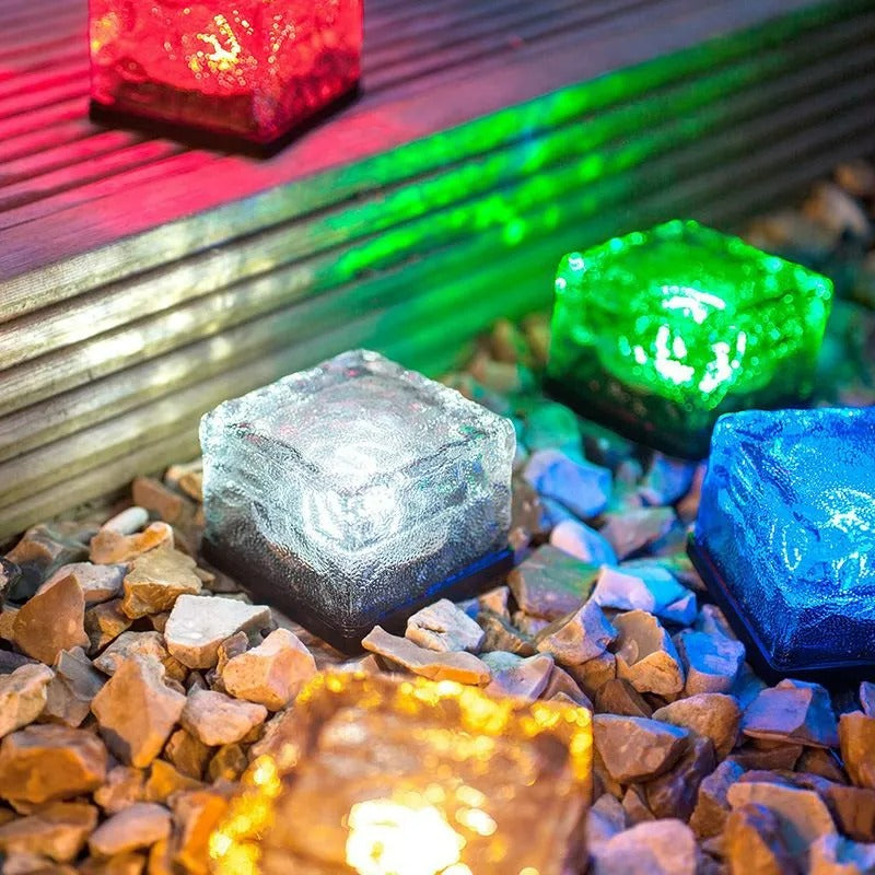 Ray Ice-cube Solar Outdoor Ground Light Glass - Lamp Outdoor