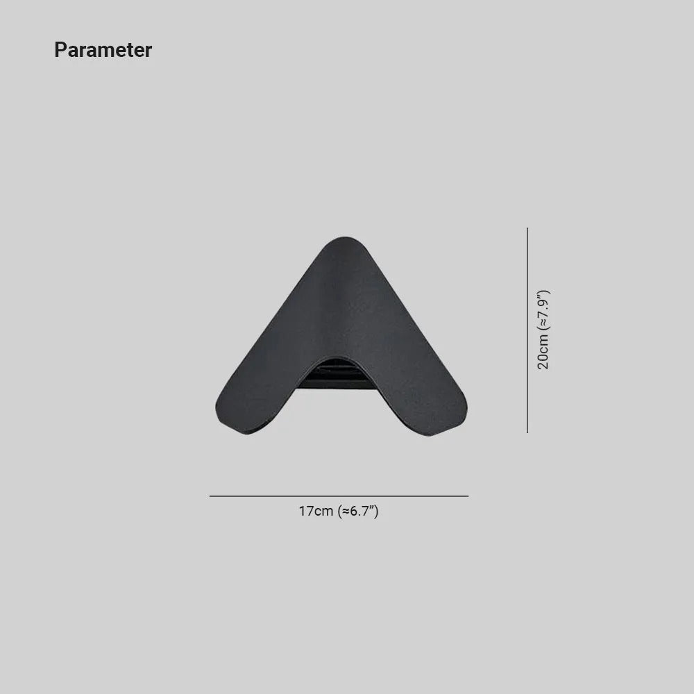 Ray Minimalist Triangle Metal Outdoor Wall Lamp Balck - Lamp Outdoor