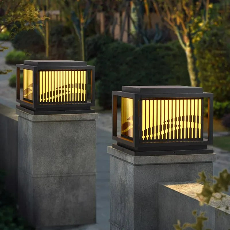 Ray Vintage LED Outdoor Light Post, Metal, Patio/Porch - Lamp Outdoor