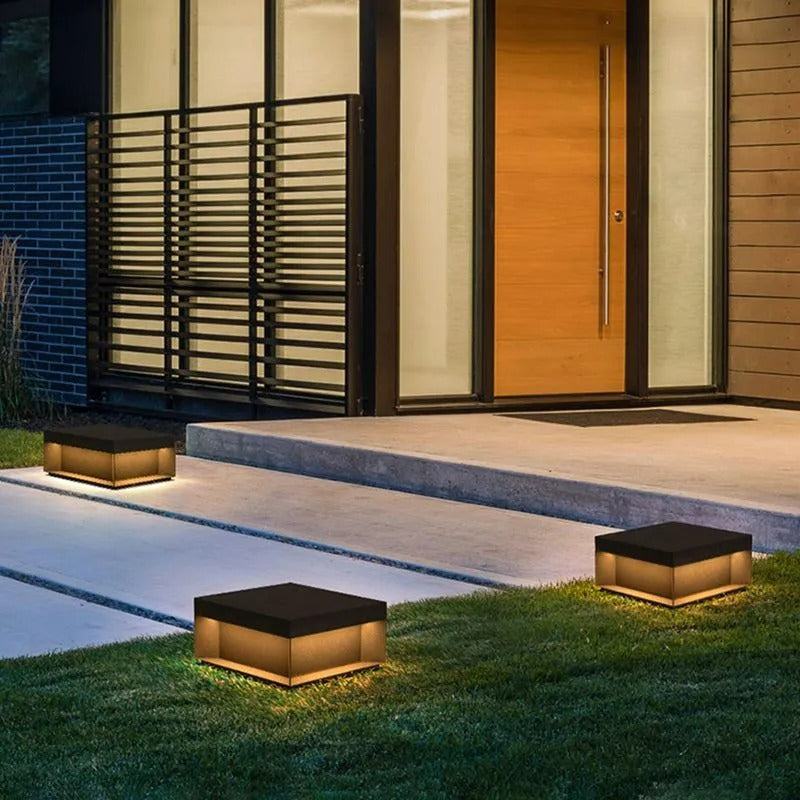 Ray Outdoor Post Lamps Modern Square Solar - Lamp Outdoor