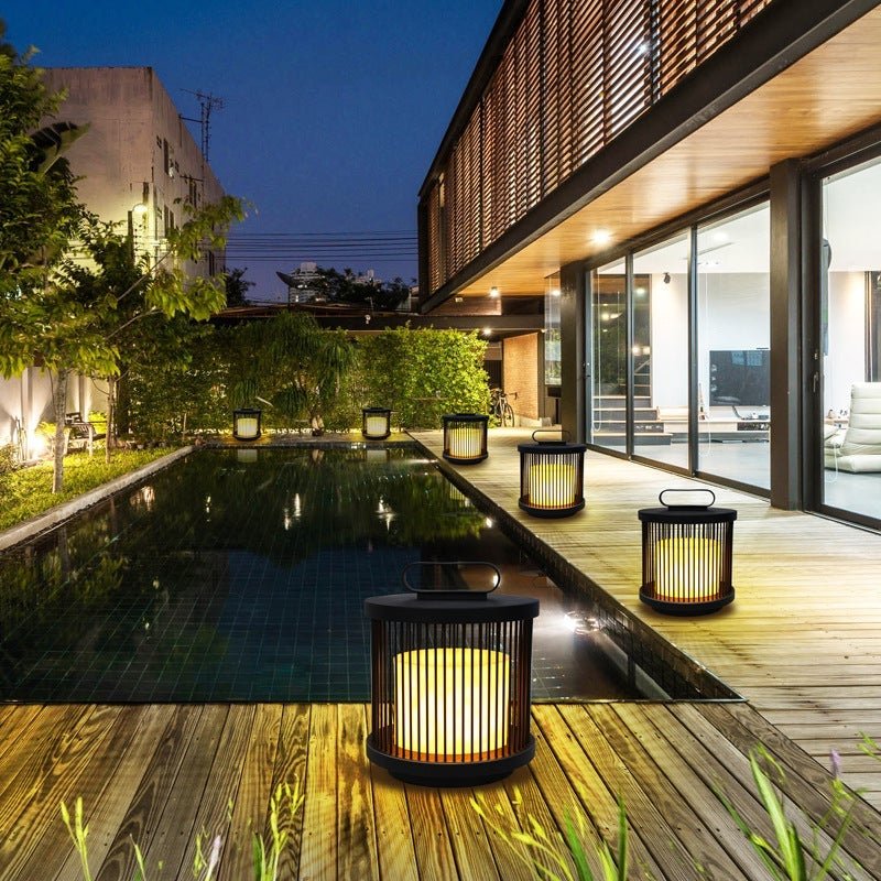 Cage Shape Waterproof Black Retro Classic Outdoor Lanterns Outdoor Lamp - Lamp Outdoor
