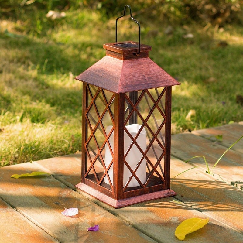 Retro Waterproof LED Bronze Antique Outdoor Lanterns Solar Lights Lamp - Lamp Outdoor