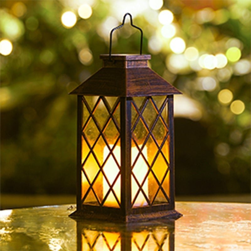 Retro Waterproof LED Bronze Antique Outdoor Lanterns Solar Lights Lamp - Lamp Outdoor