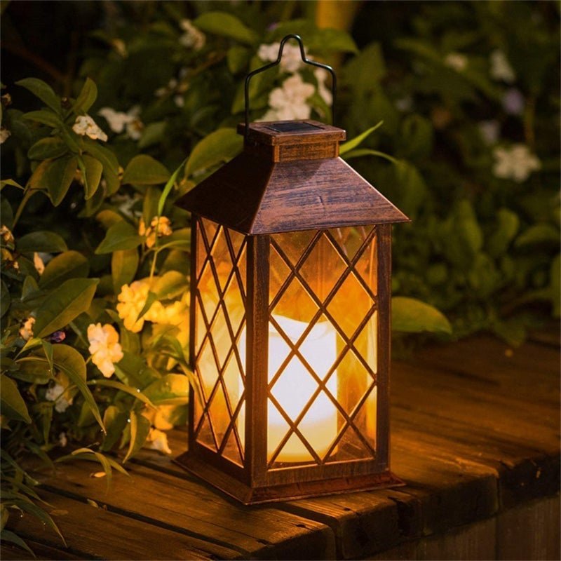 Retro Waterproof LED Bronze Antique Outdoor Lanterns Solar Lights Lamp - Lamp Outdoor