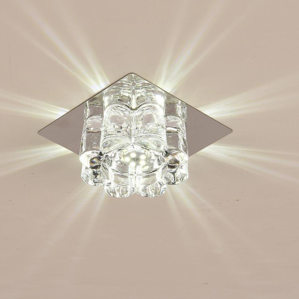 Flower Shaped Electroplated Metal Crystal LED Modern Ceiling Lights - Lamp Outdoor