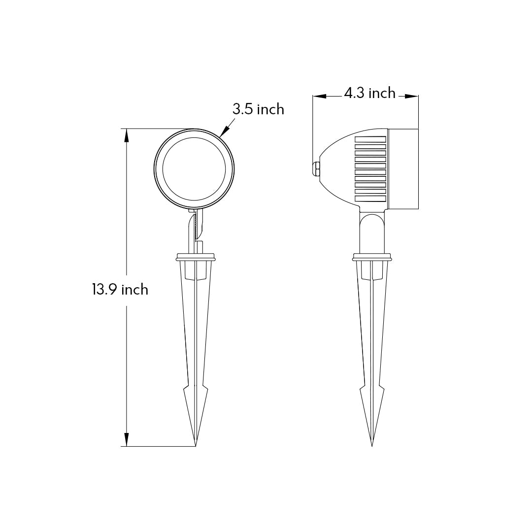 Flood LED Plug in Outdoor Spotlight Minimalist Style - Lamp Outdoor