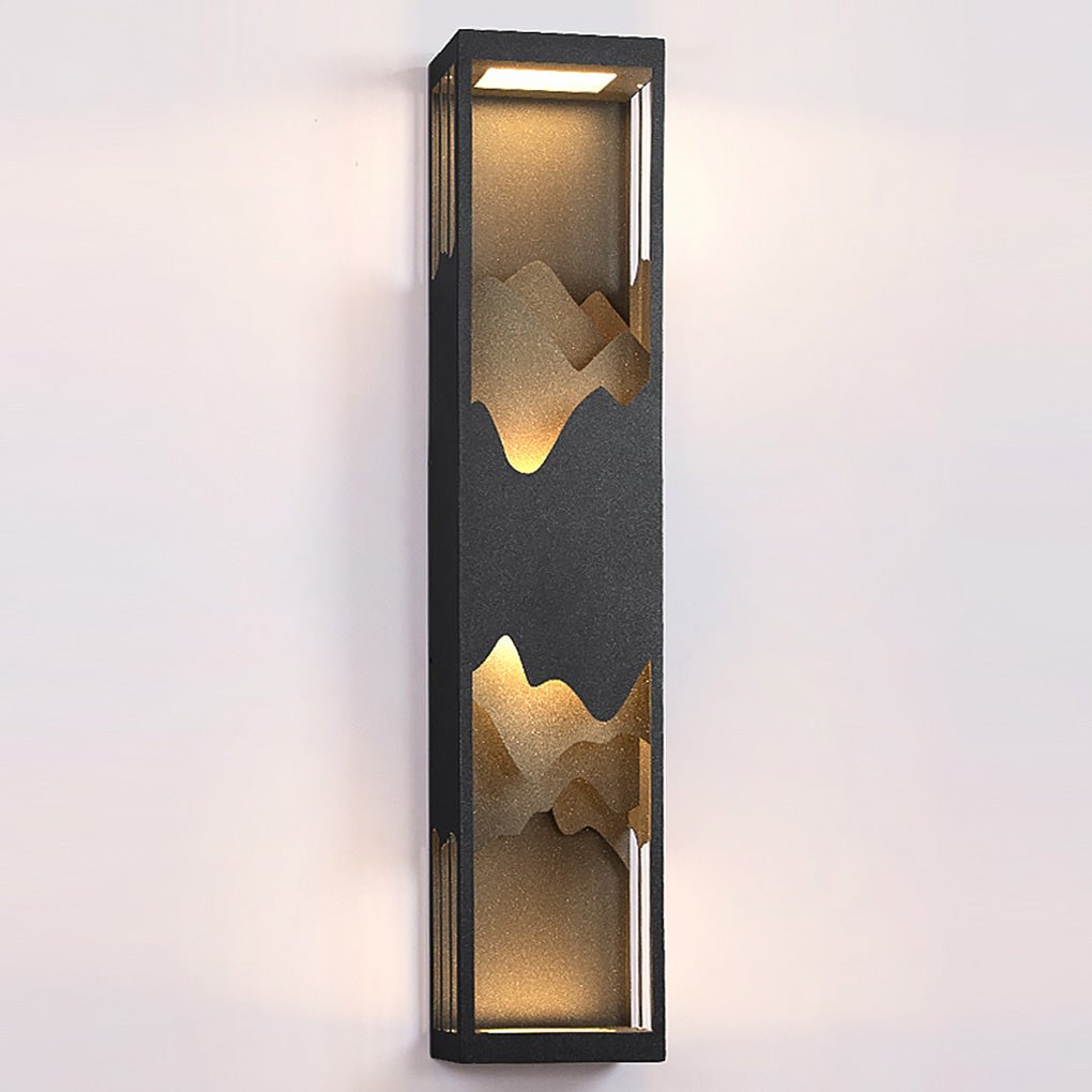 Mountain Scenery LED up Down Lighting Waterproof Solar Wall Lamp Porch Lights - Lamp Outdoor