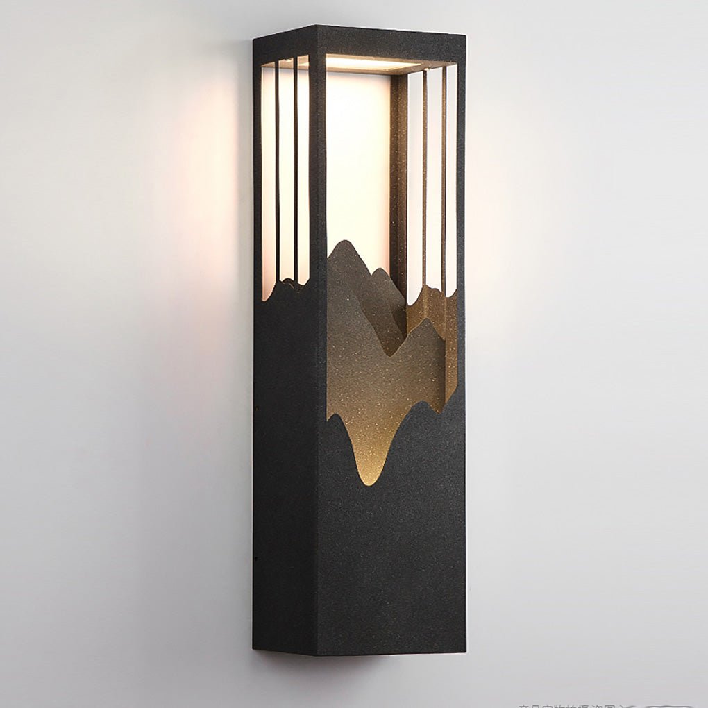 Mountain Scenery LED up Down Lighting Waterproof Solar Wall Lamp Porch Lights - Lamp Outdoor