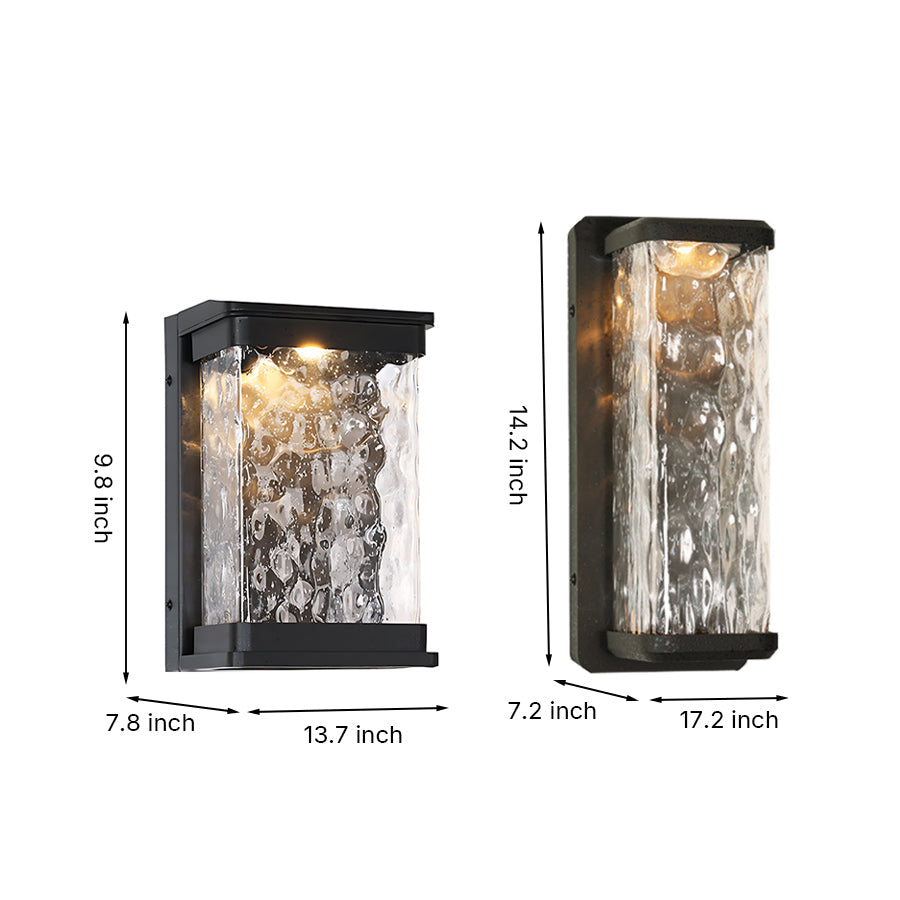 Aluminum Rectangular Outdoor Wall Lights Waterproof - Lamp Outdoor