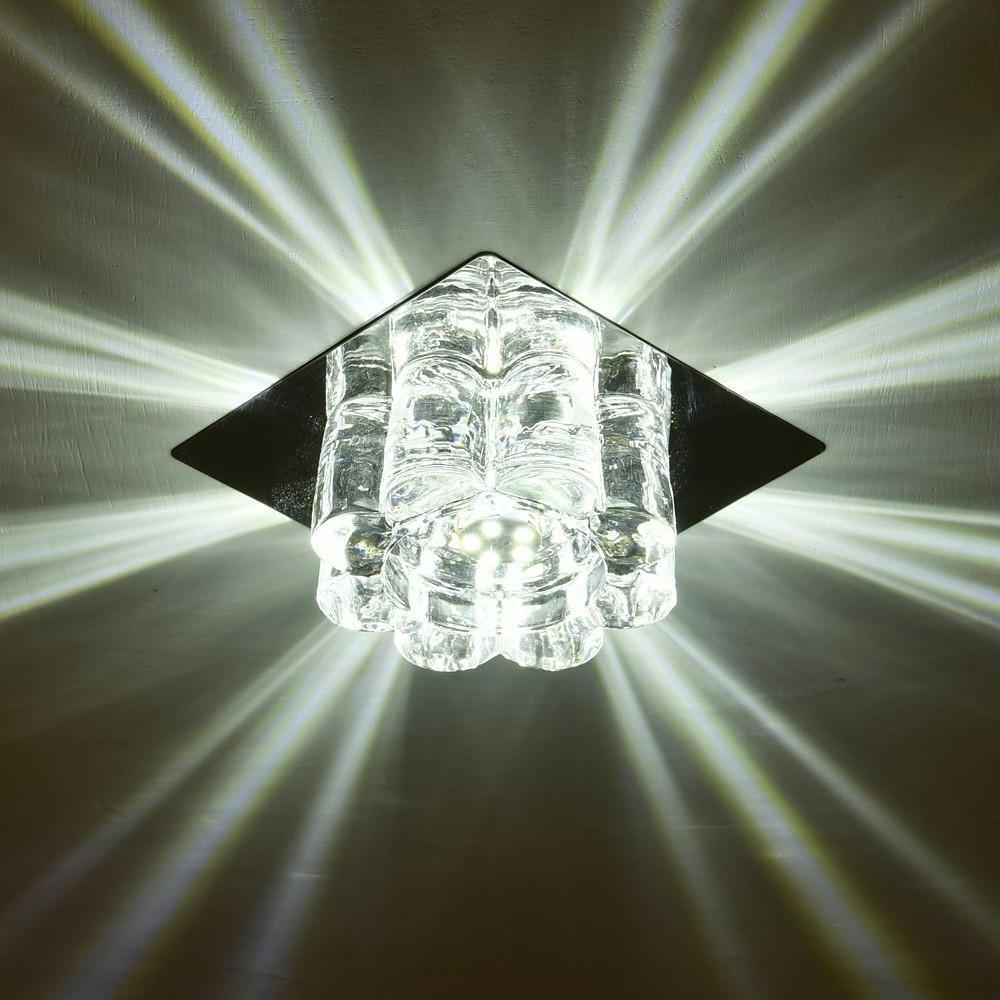Flower Shaped Electroplated Metal Crystal LED Modern Ceiling Lights - Lamp Outdoor