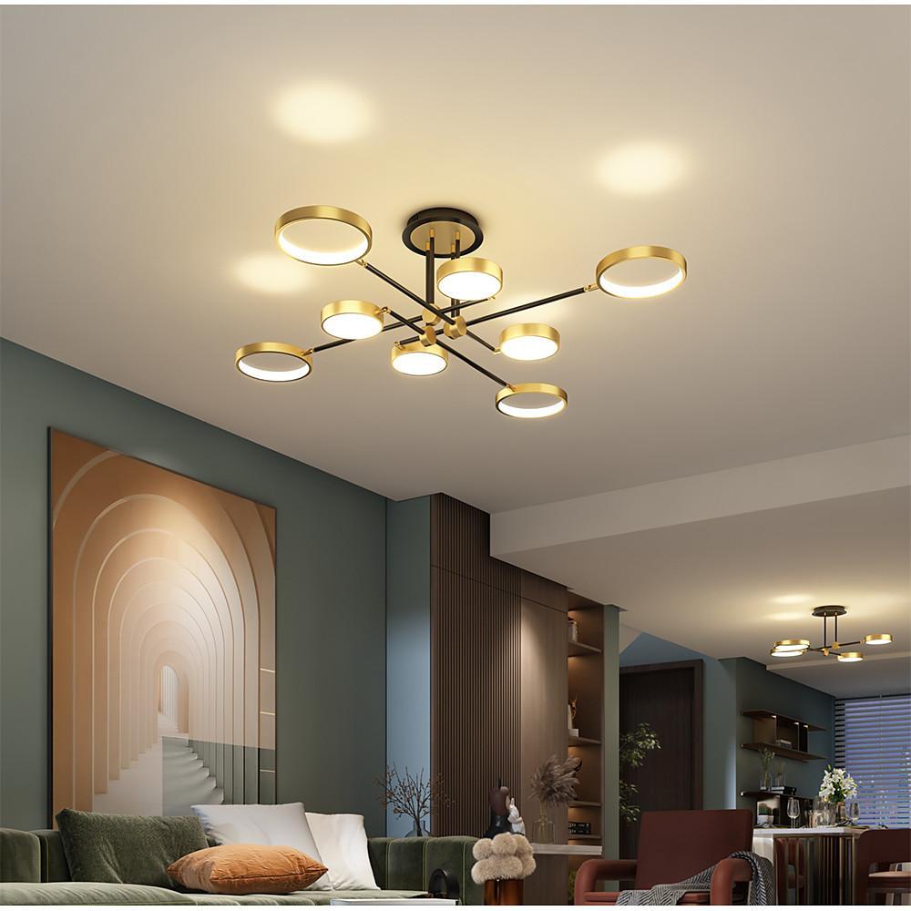Circular 8-light Design LED Nordic Flush Mount Ceiling Light Chandeliers - Lamp Outdoor