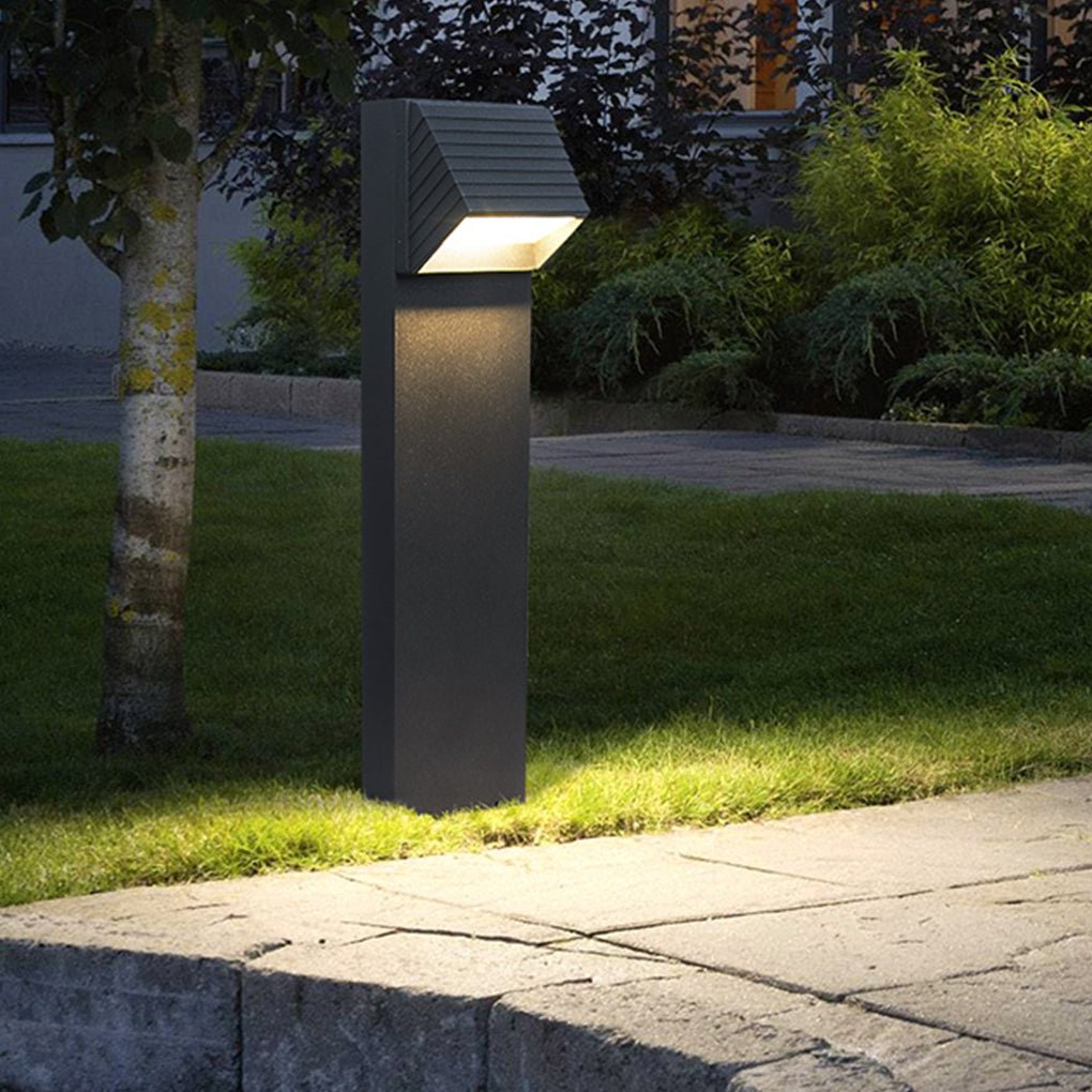 Chic Flash Black LED Lawn Light Minimalist Waterproof Outdoor Lighting - Lamp Outdoor