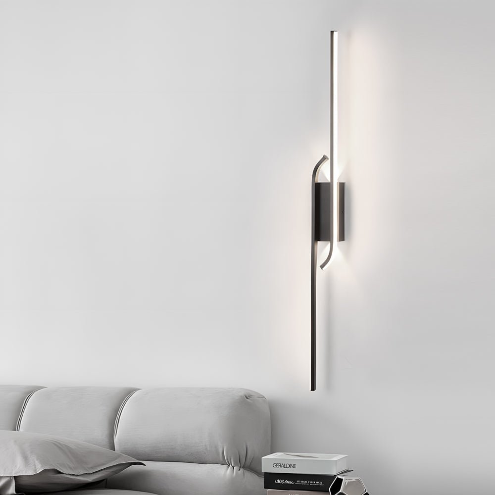 Minimalist Long LED Linear Lights Aluminum Black Wall Lights - Lamp Outdoor