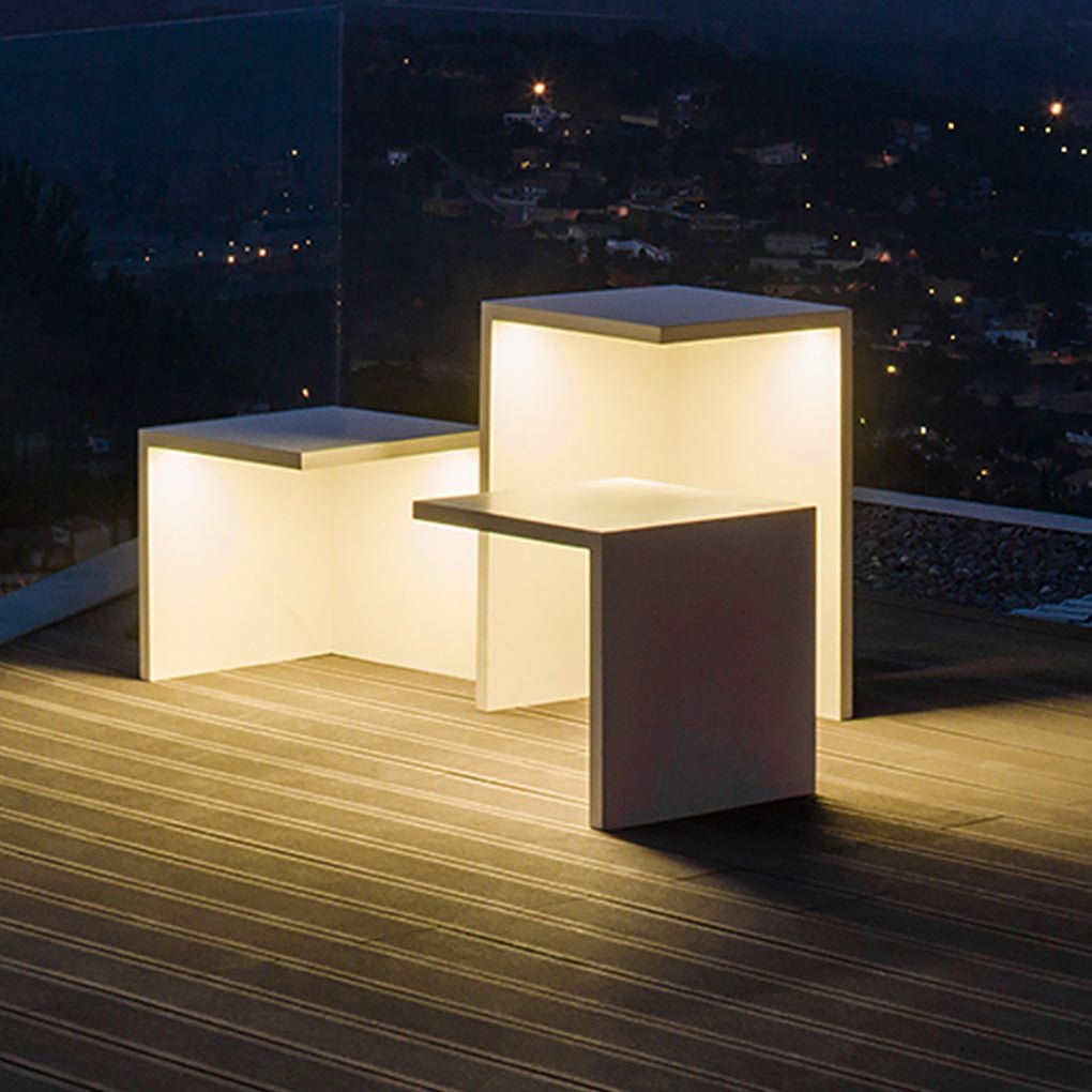 Multifunction Square Stools Table Waterproof Creative Outdoor Light - Lamp Outdoor