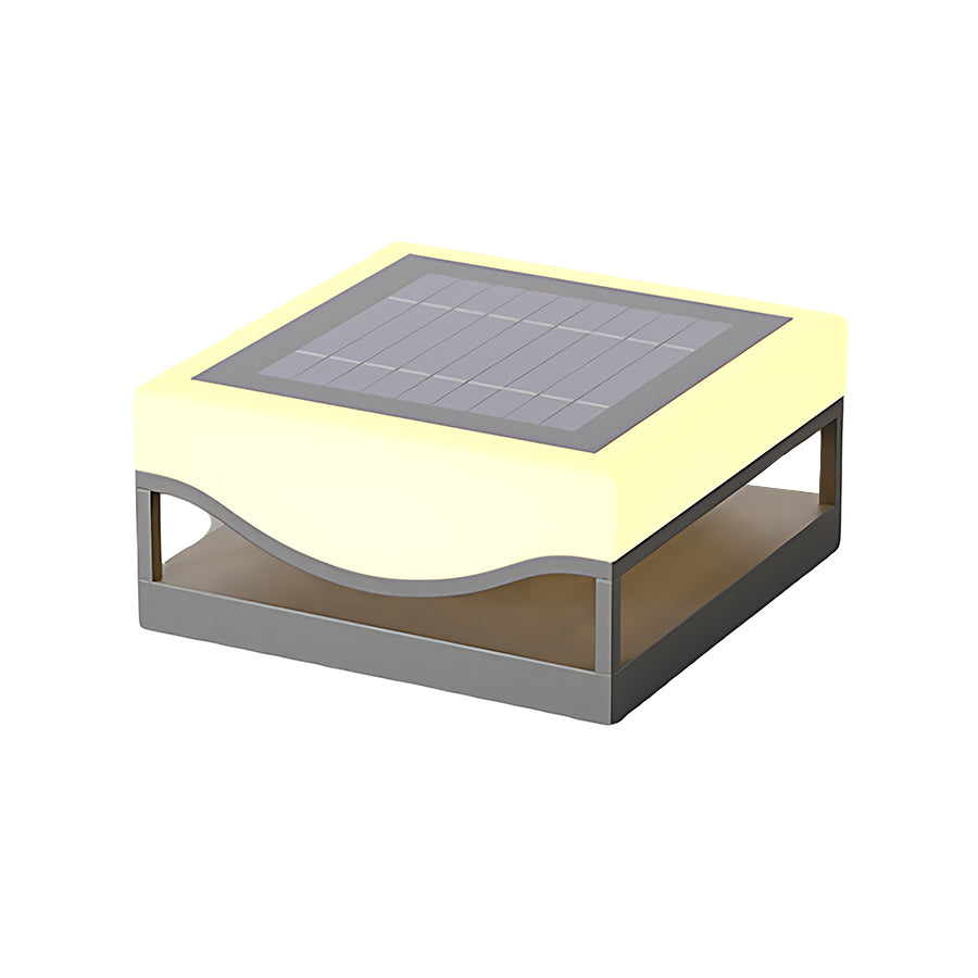 Contemporary Outdoor Pillar Lights Waterproof Solar-Powered - Lamp Outdoor
