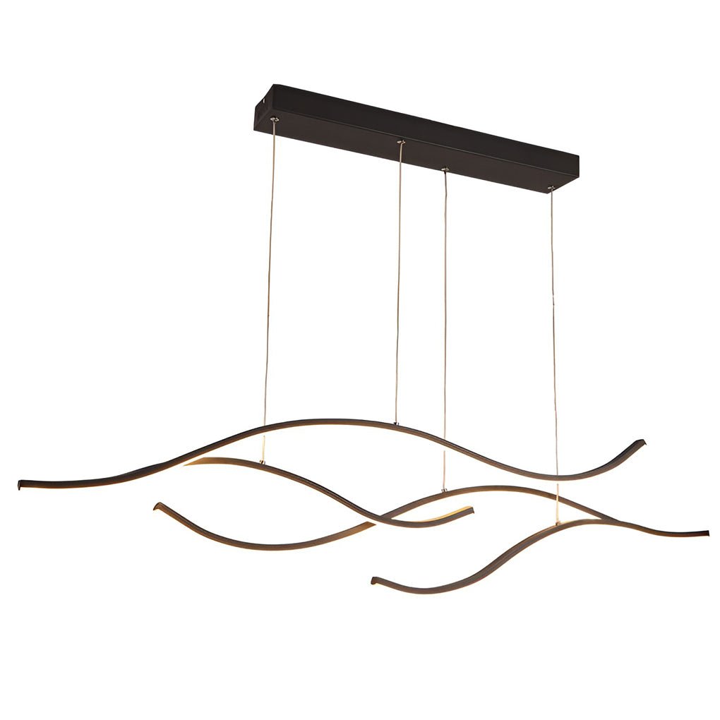 Wave Linear Hanging Branch Chandelier LED Island Ceiling Lights - Lamp Outdoor