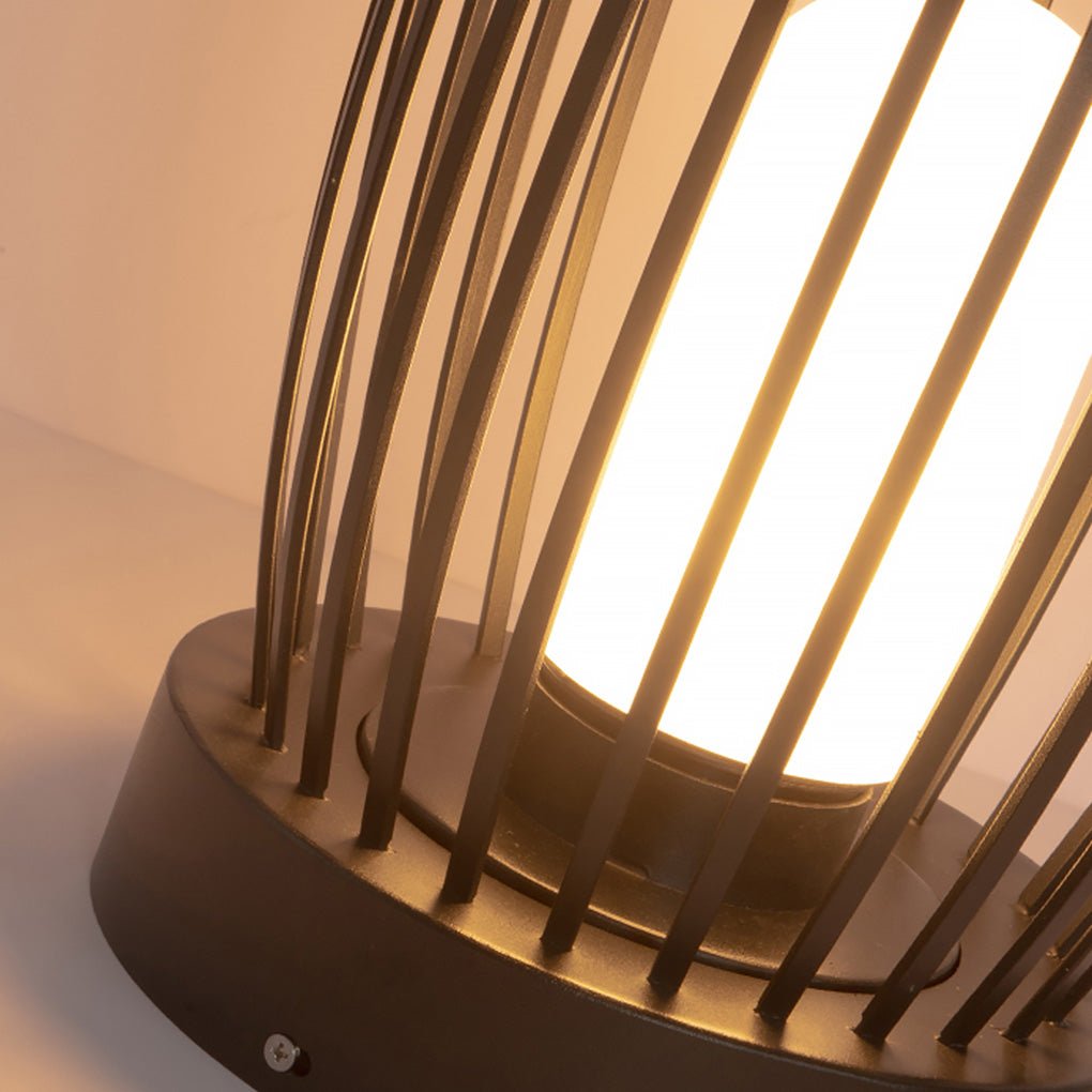 Industrial Courtyard Waterproof Caged LED Floor Lamp - Lamp Outdoor