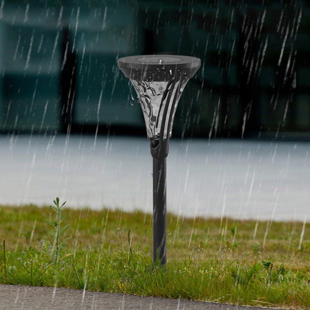 Outdoor Solar LED Post Lights with Water Glass Lens Romantic Pathway Lighting - Lamp Outdoor