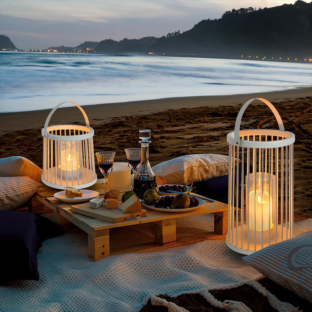 Outdoor Waterproof Garden Light Rechargeable Portable Cage Landscape Lighting with US Plug - Lamp Outdoor