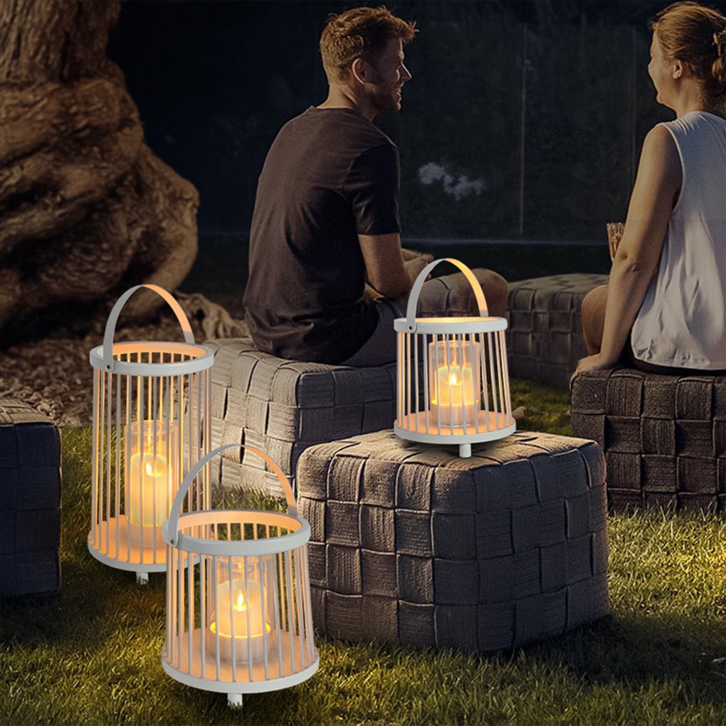 Outdoor Waterproof Garden Light Rechargeable Portable Cage Landscape Lighting with US Plug - Lamp Outdoor