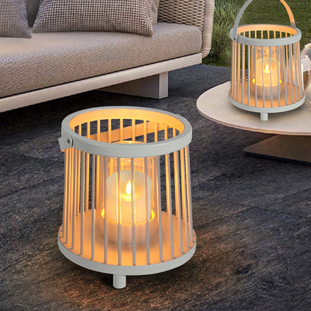 Outdoor Waterproof Garden Light Rechargeable Portable Cage Landscape Lighting with US Plug - Lamp Outdoor