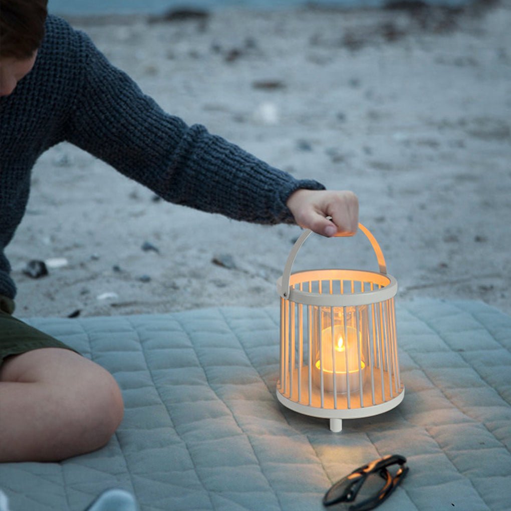 Outdoor Waterproof Garden Light Rechargeable Portable Cage Landscape Lighting with US Plug - Lamp Outdoor