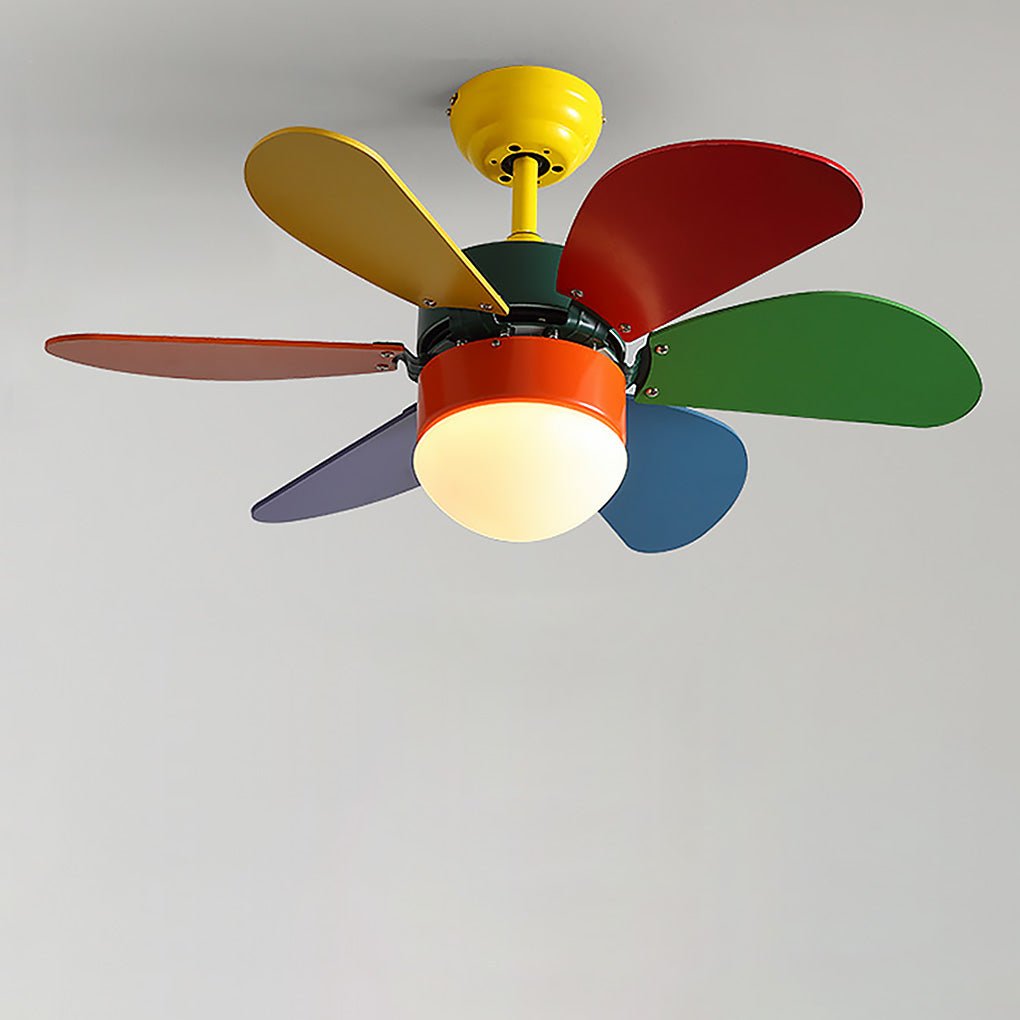 Personality Creative Mini Children's Room Double Control Ceiling Fan Lamp - Lamp Outdoor