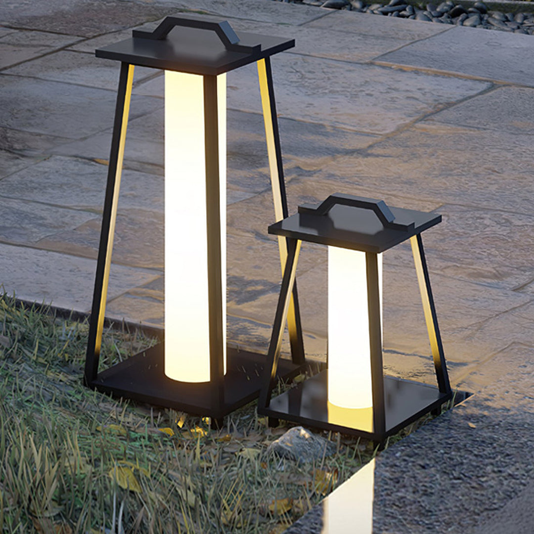 Waterproof Stainless Steel Tapered Floor Lamp Japanese-Style - Lamp Outdoor