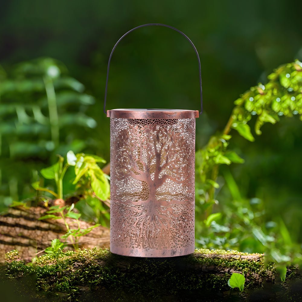 Portable Waterproof Retro Projection Tree Hanging Solar Lanterns - Lamp Outdoor