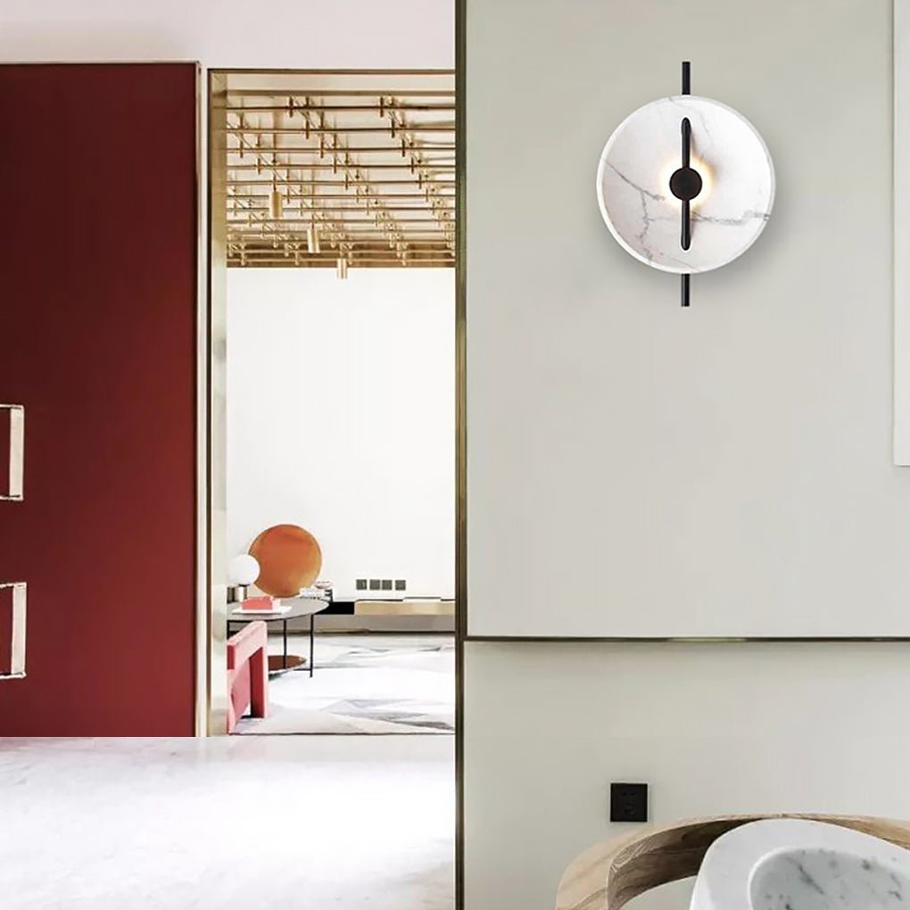 Postmodern Marble Wall Sconce Creative LED Bedside and Living Room Wall Lighting - Lamp Outdoor