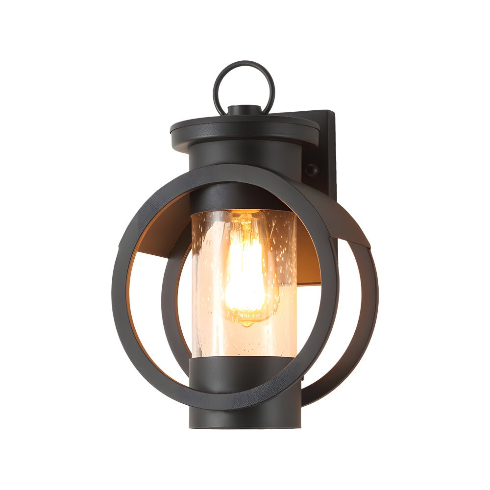 Raindrops Glass 6W LED Edison Lightbulb Black Outdoor Wall Lights - Lamp Outdoor