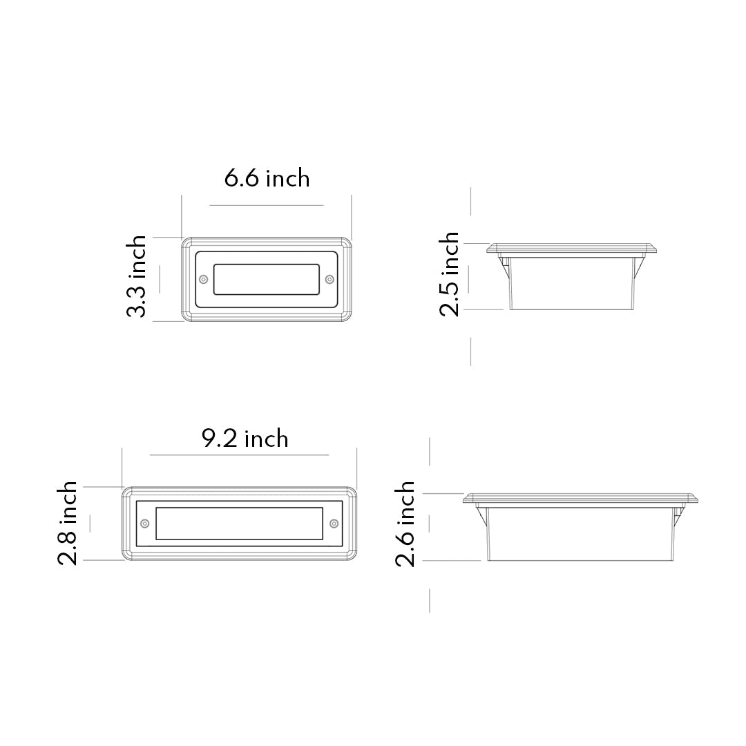 LED Recessed Step Lights Minimalist Style - Lamp Outdoor