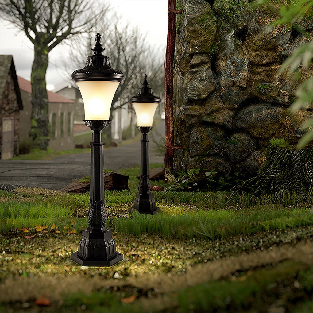 Vintage High Pole Garden Light Elegant Retro Outdoor Post Lighting - Lamp Outdoor
