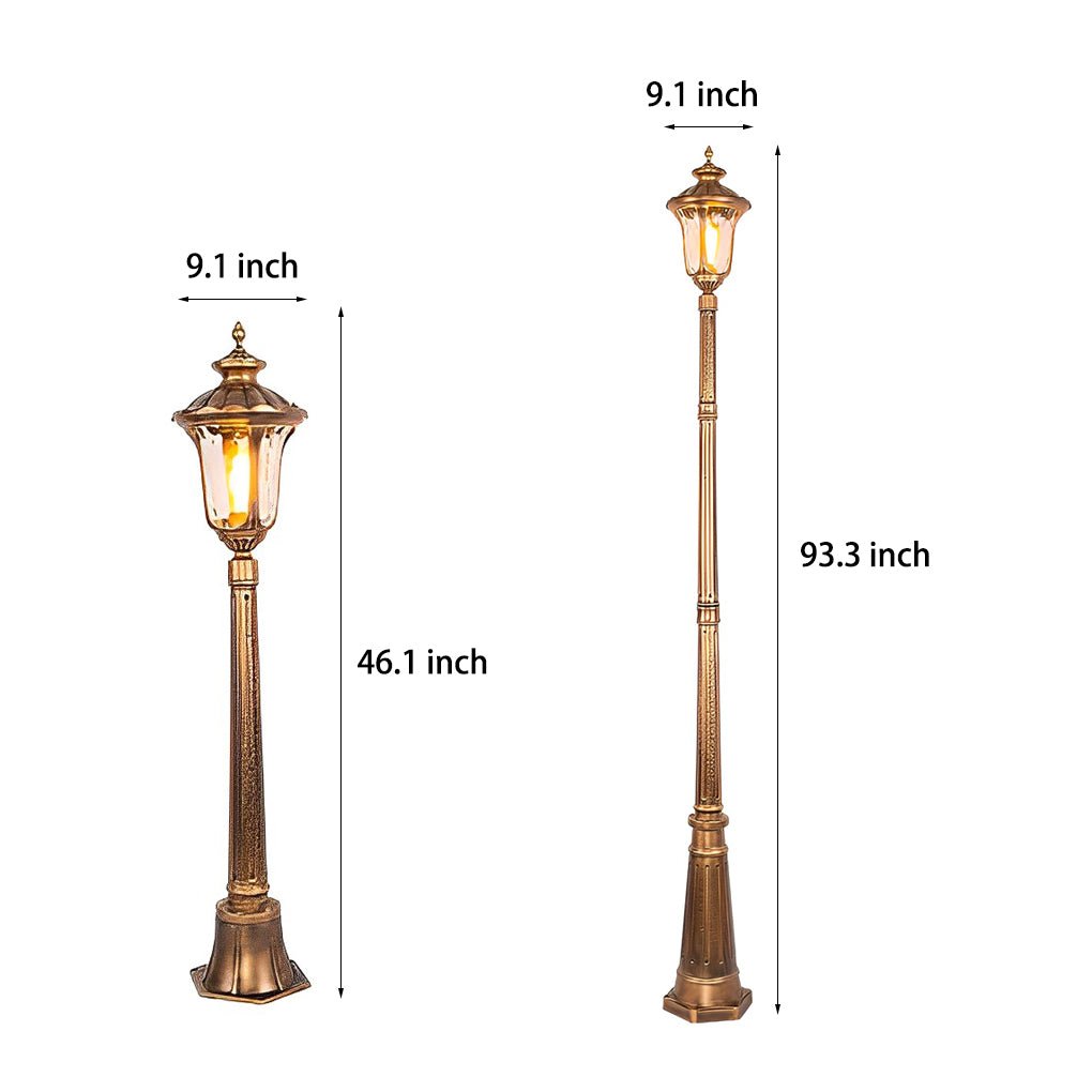 Retro Waterproof Aluminum LED Elegant Bronze European-Style Street Lights - Lamp Outdoor