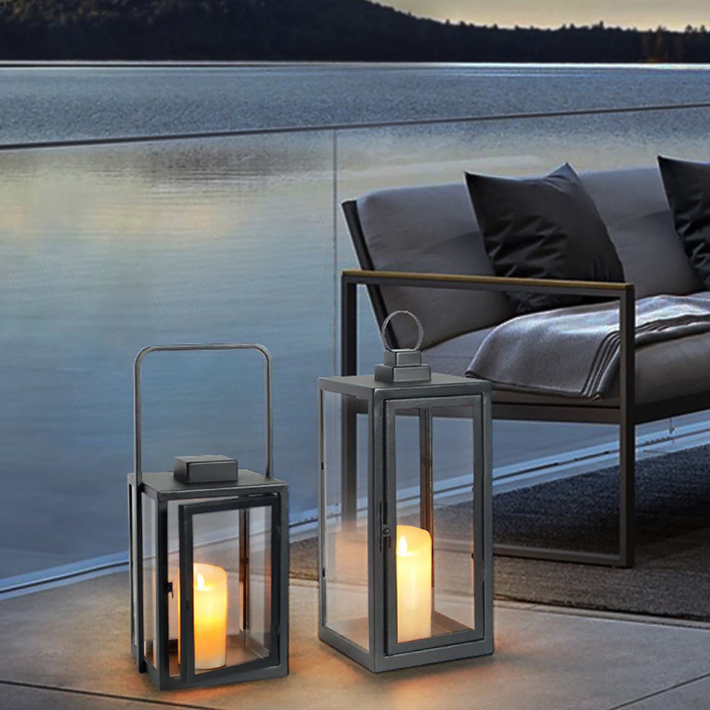 Glass Candle Holder DC 5V LED Black Modern Portable Outdoor Floor Llights - Lamp Outdoor