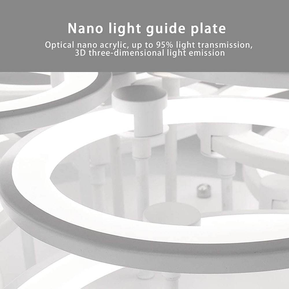 Elegant Semi Flush Mount Ceiling Lights with Unique Overlapping Rings - Lamp Outdoor