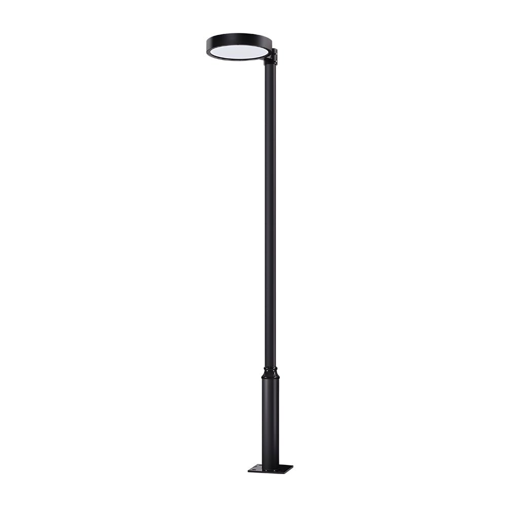 Round Waterproof Smart Remote Control LED Solar Lamp Post Top Lights - Lamp Outdoor